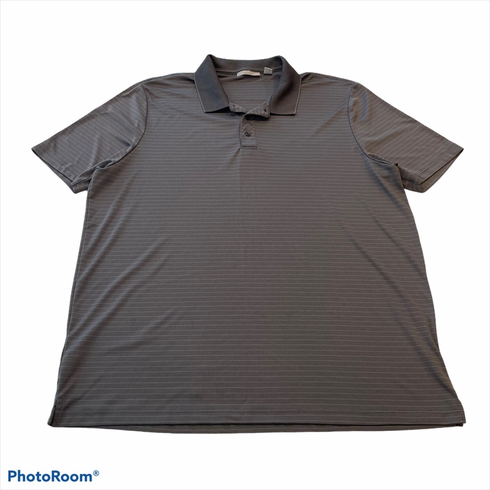 Perry Ellis Short Sleeve Polo Golf Shirt Gray 2XL